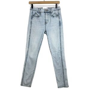 Current Elliott High Rise Skinny Jeans Stretch Denim Front Stitch Pants Size 27